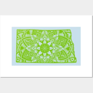 Green Hawaii State Gift Mandala Yoga HI Art Posters and Art